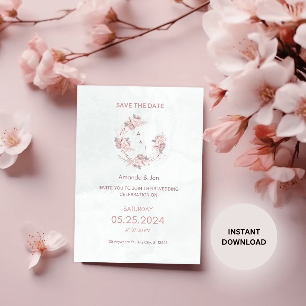 Save The Date card 5" x 7"