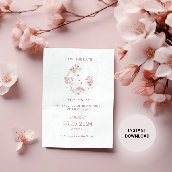 Save The Date card 5" x 7"
