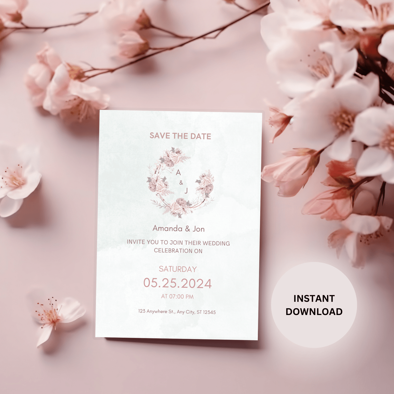 Save The Date card 5" x 7" - Image 1