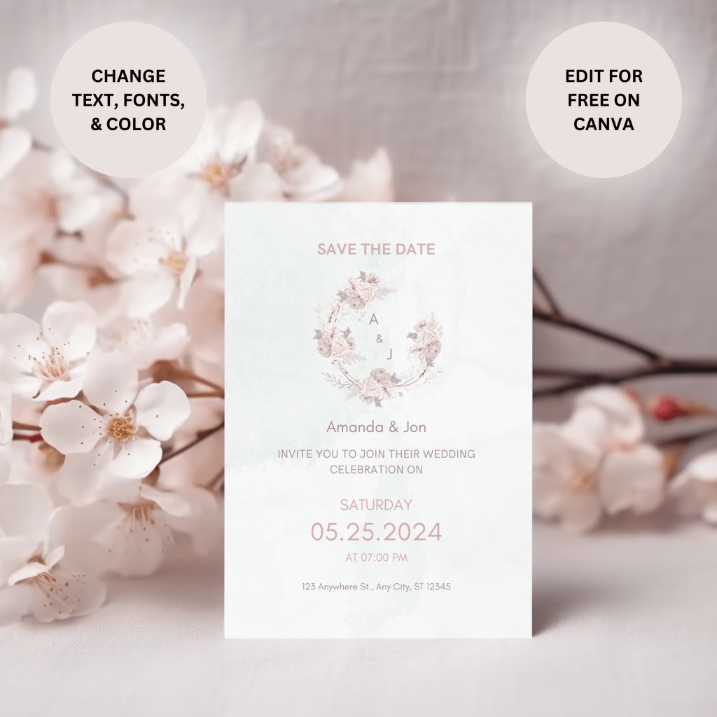 Save The Date card 5" x 7"