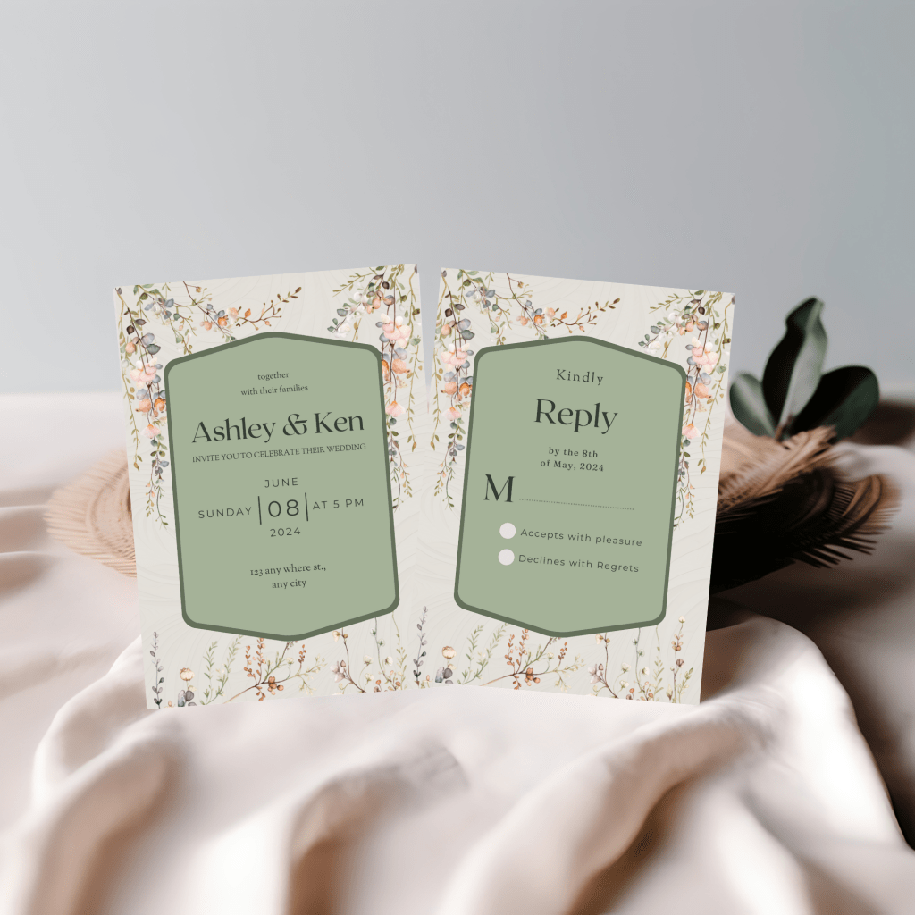 Invitation 5" x 7" Wildflower