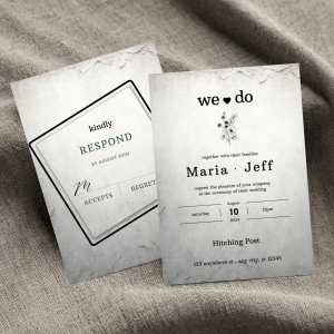 Invitation 5" x 7" Minimalist