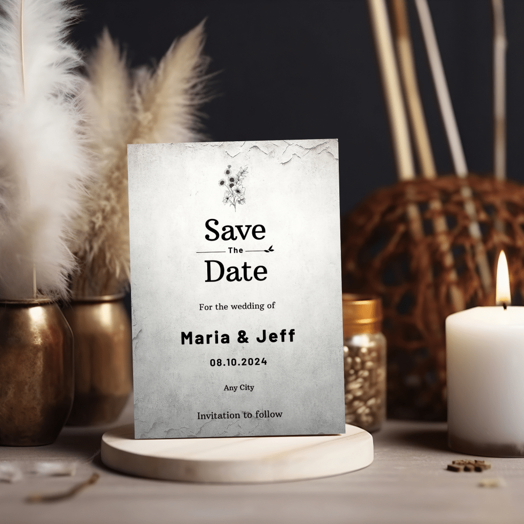 Save The Date card 5" x 7" Minimalist