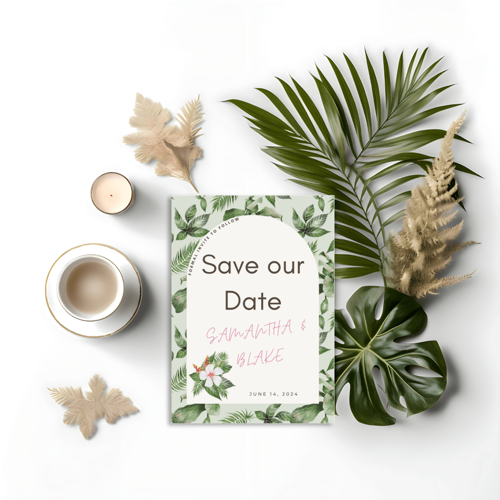 Save The Date card 5" x 7" Destination
