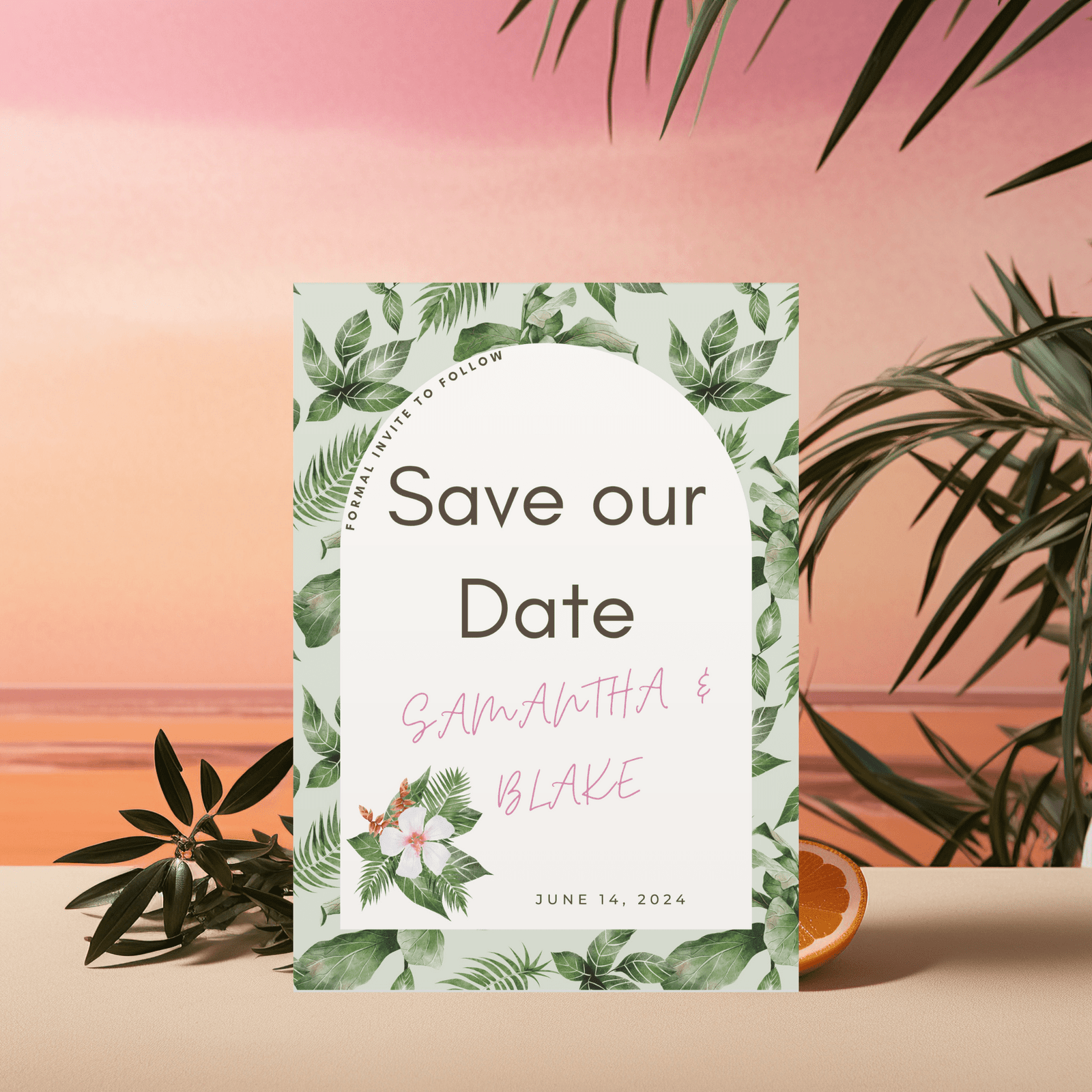 Save The Date card 5" x 7" Destination - Image 1