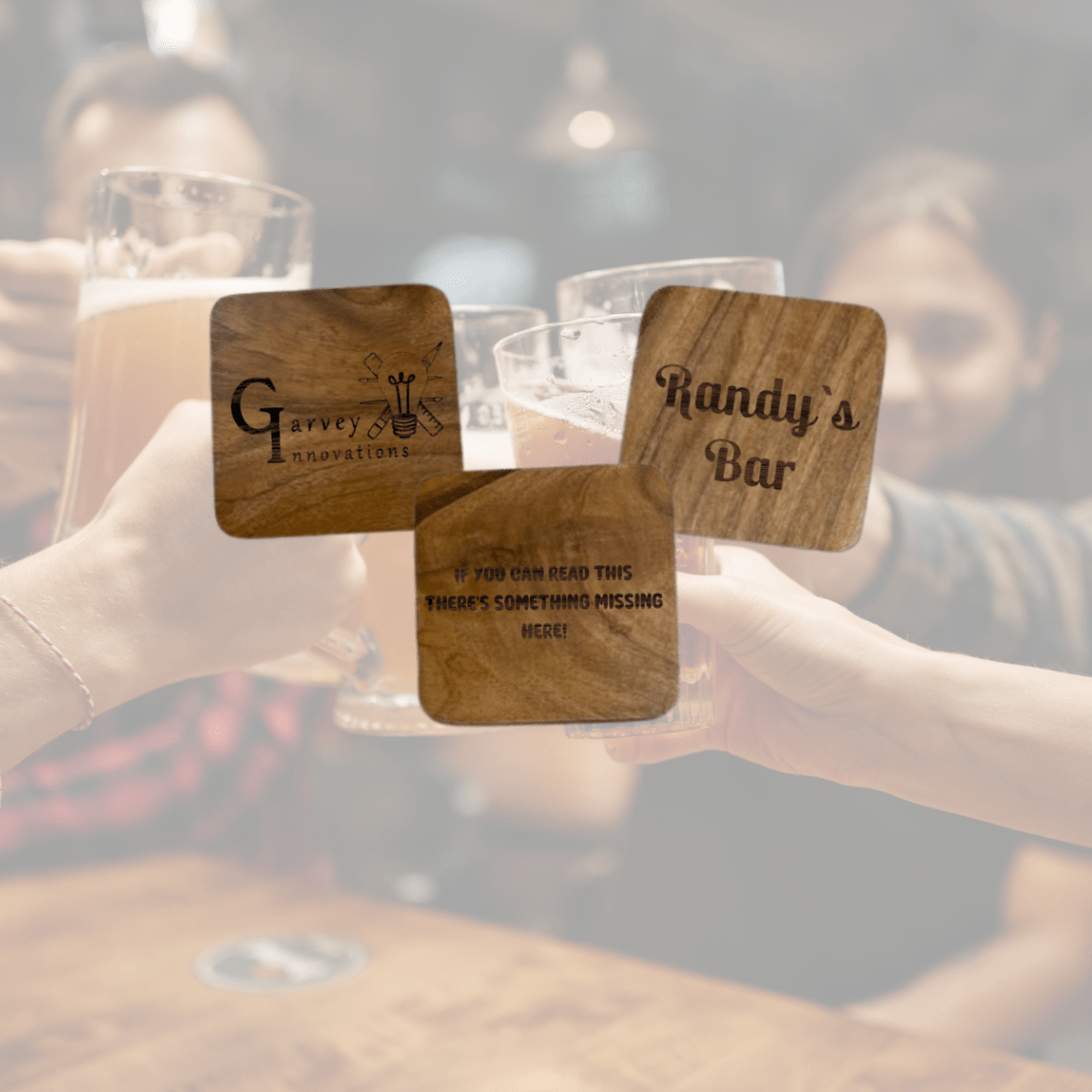 Custom Acacia Coaster