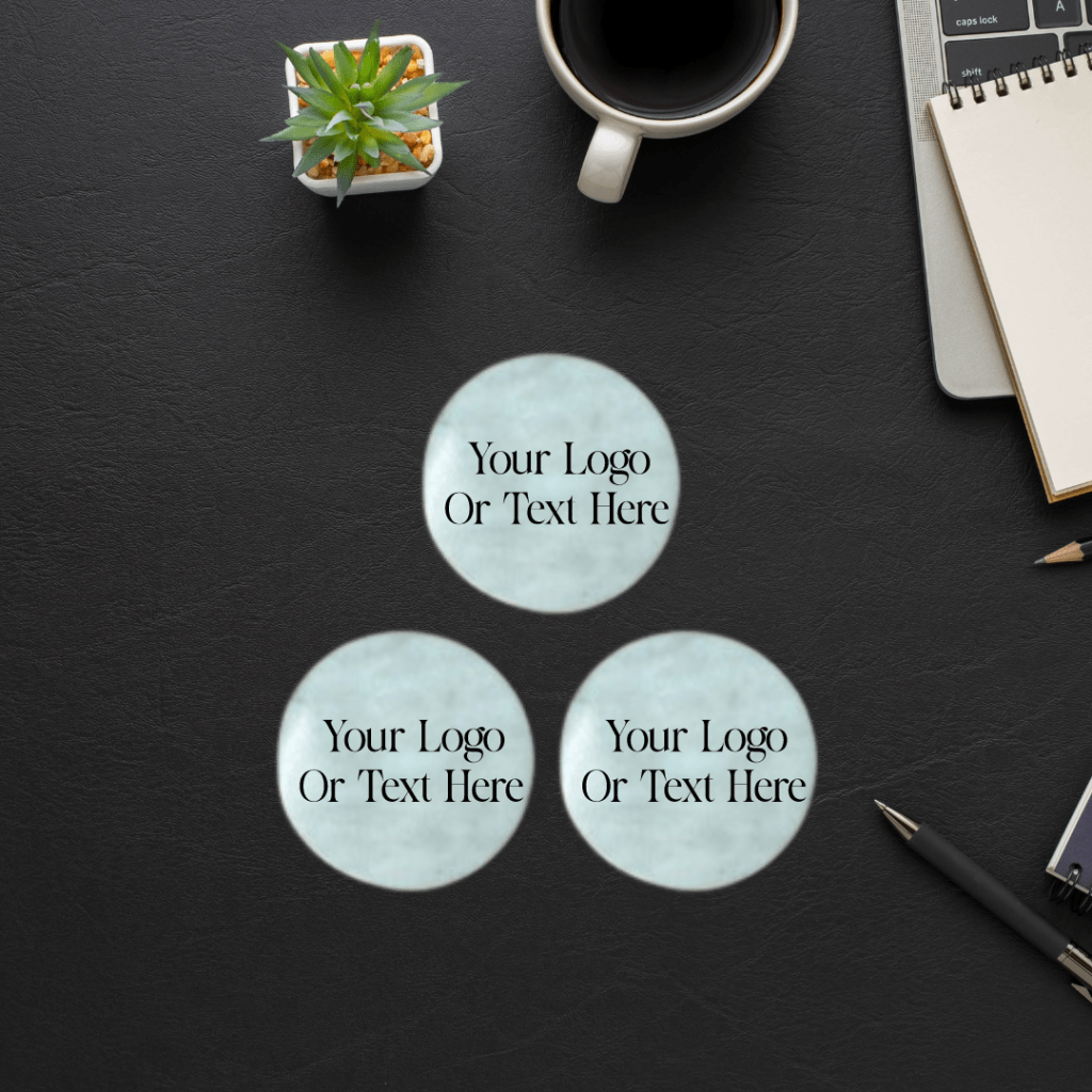 Custom White Marble Coaster
