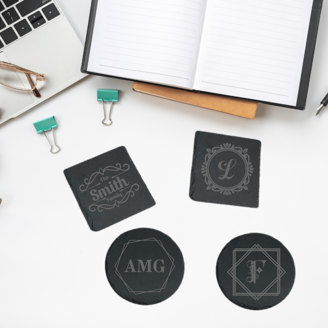 Monogram Slate Coaster - Image 1