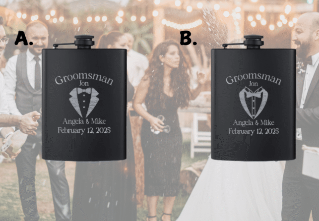 Wedding Groomsmen Hip Flask - Image 1