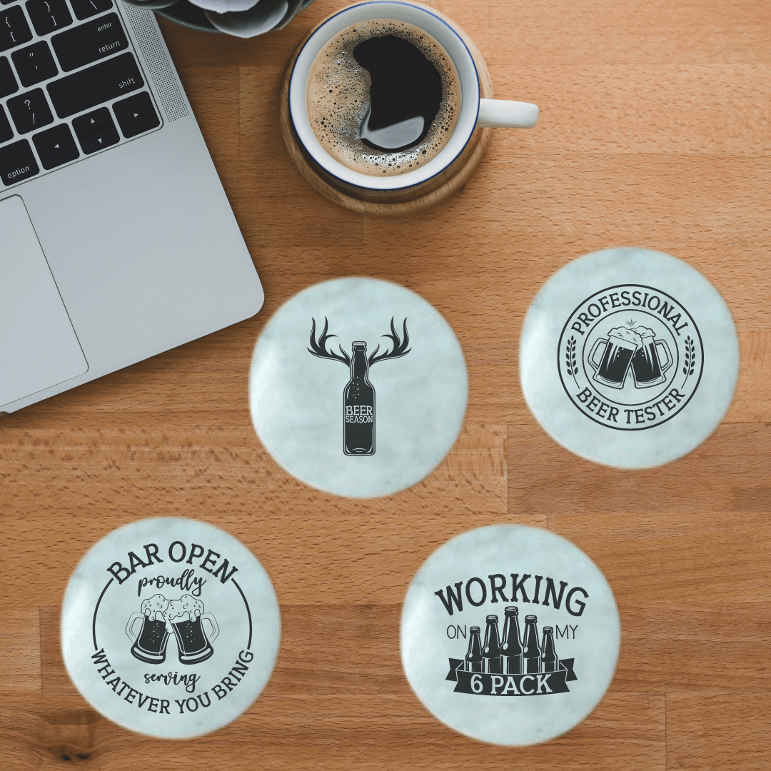 Standard White Marble Coaster - Image 1