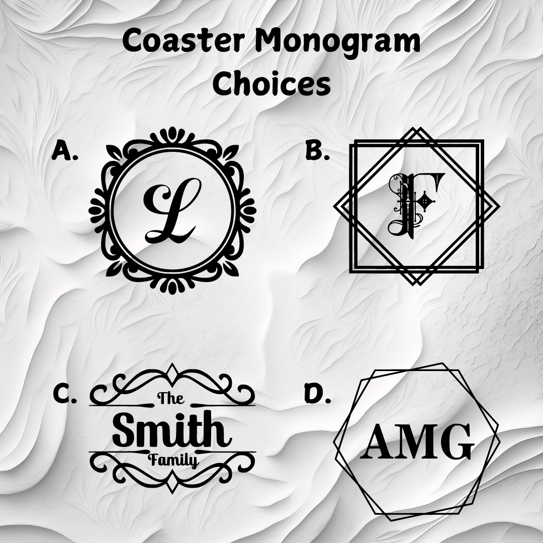 Monogram Slate Coaster - Image 2