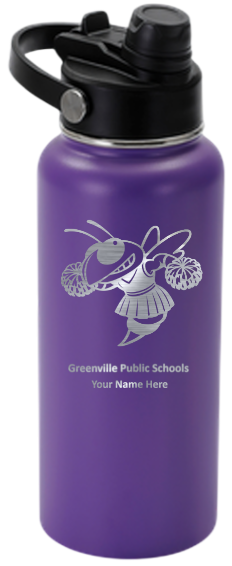 32oz Hyro, purple, cheerleader
