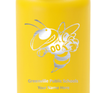 32oz Hyro, yellow, football